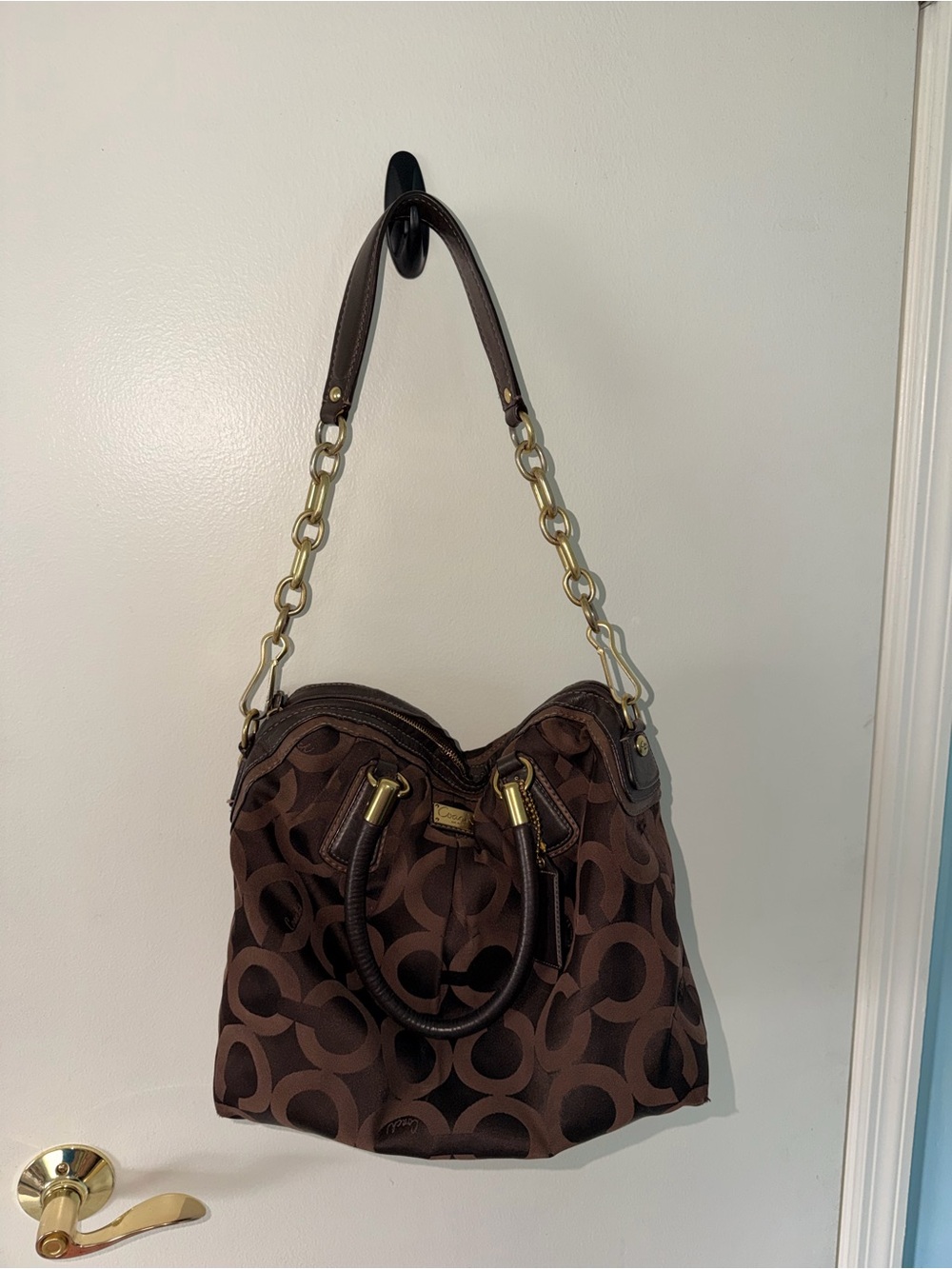 Y2K Coach Purse Chocolate Brown Sateen